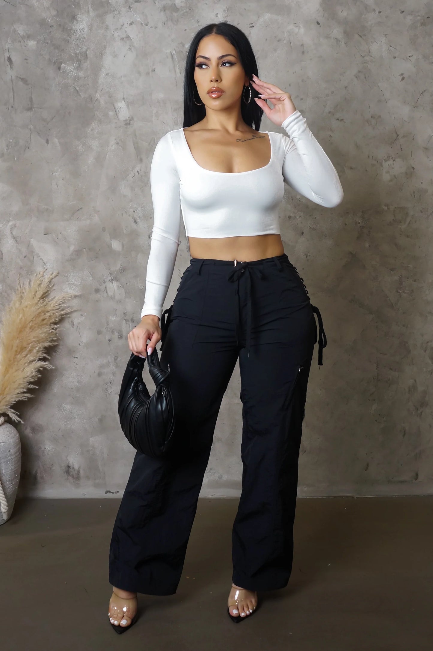 🖤 Luxe Drawstring Cargo Pants