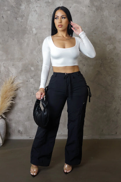 🖤 Luxe Drawstring Cargo Pants