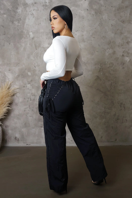 🖤 Luxe Drawstring Cargo Pants
